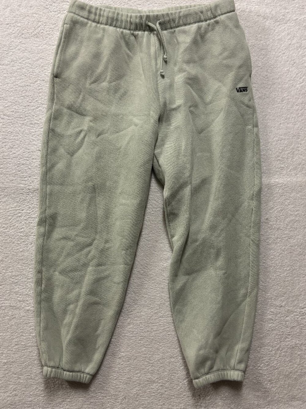 Vans Men Pants LARGE Mint Green Grey Sweatpants Fleece Comfycush Sweats